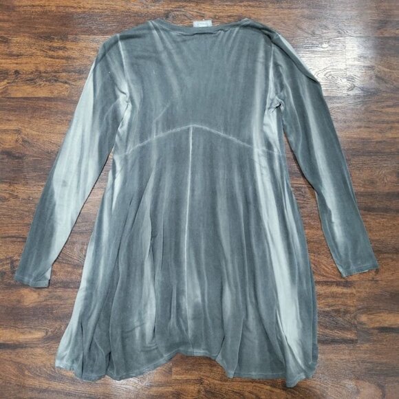 Be Vocal Studded Lagenlook Artsey Rocker Festival Y2K Whimsy Tunic Top Gray L - Picture 4 of 11